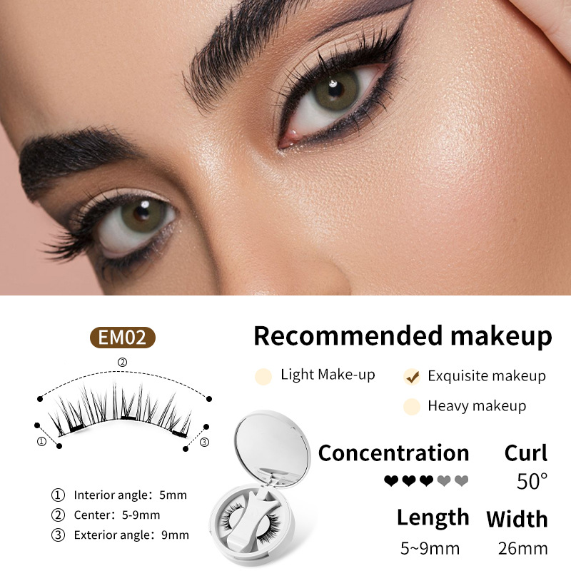 Magnetic False Eyelashes with Storage Box